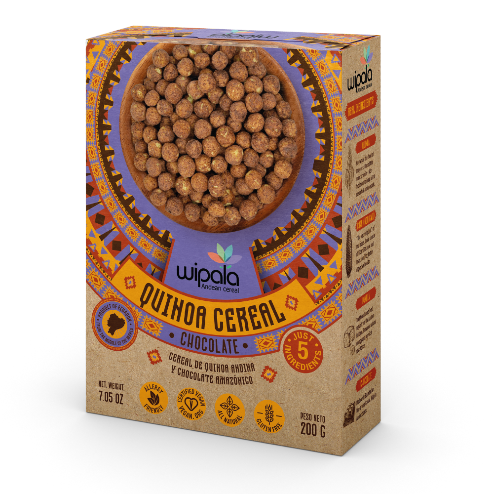 Wipala Whole Quinoa Cereal with Panela. Dairy Free, Vegan, NON GMO | Less than 130 Calories - Everglobe Corporation