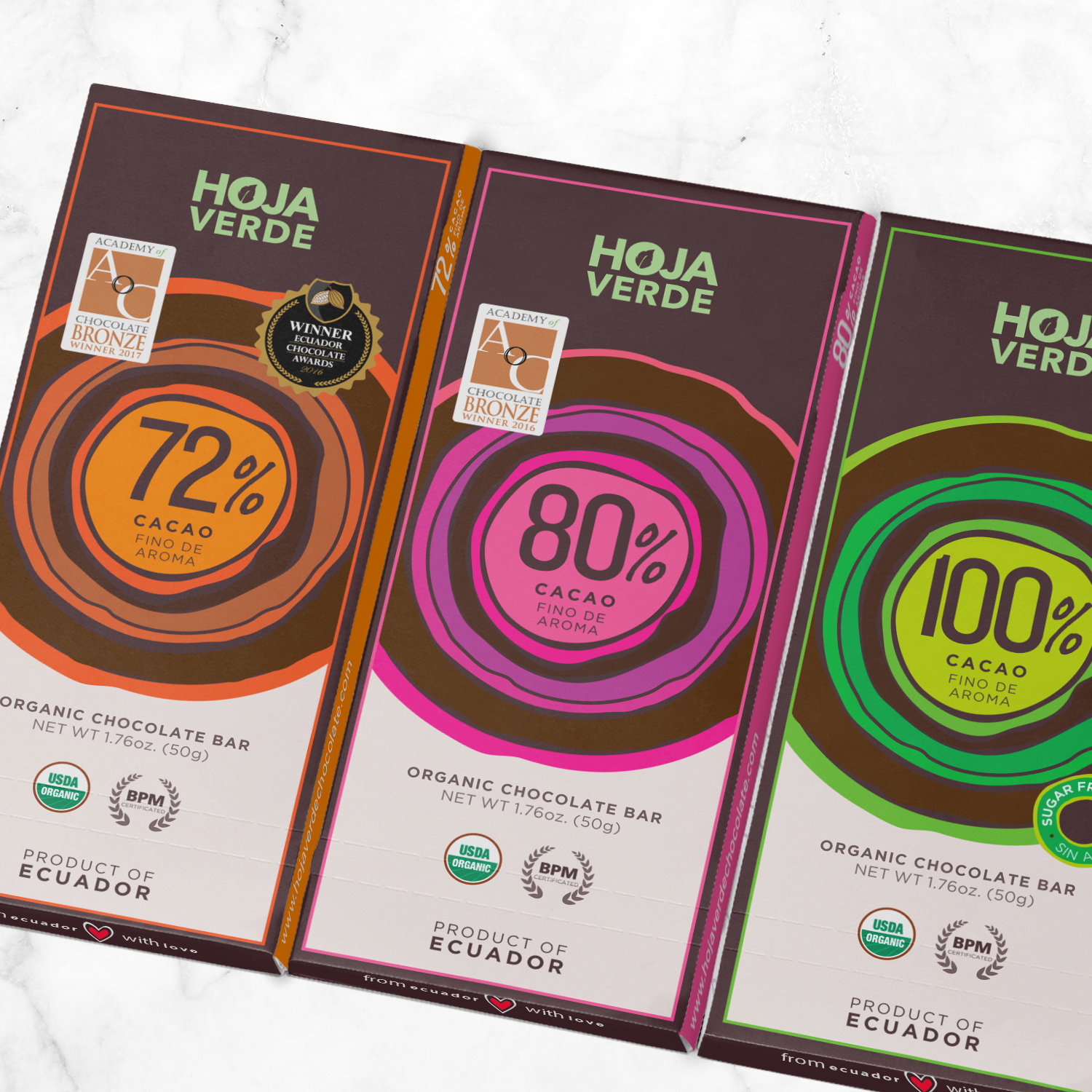 12 Pack Variety Dark Chocolate  Mix Flavored Hoja Verde Box | Organic, Gluten Free, Vegan, Non-GMO - Everglobe Corporation